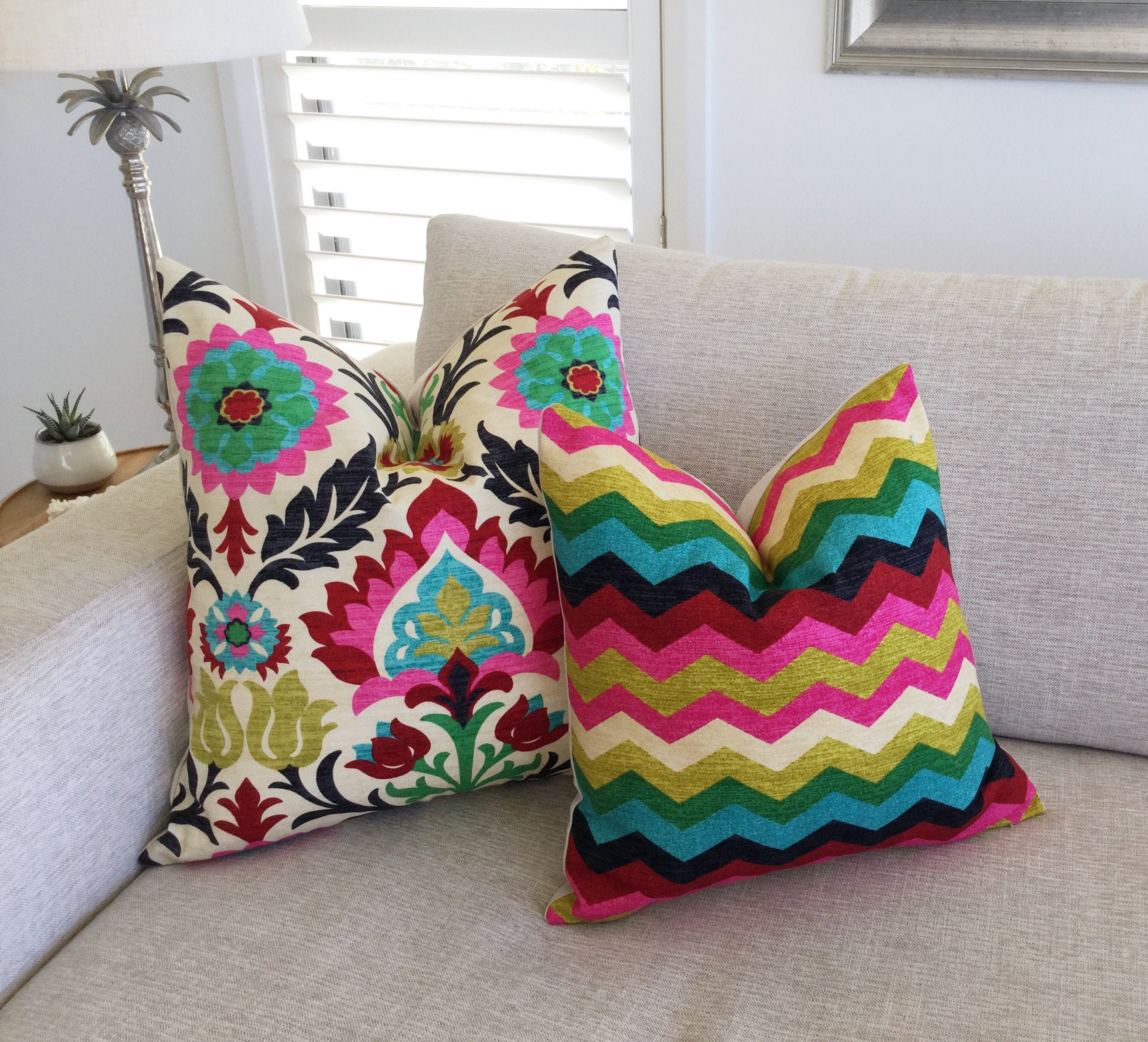 Cuscini colorati Desert Flower Pillow Cuscini colorati DesertFlower,  Chevron Pillow SOLO COVER -  Italia