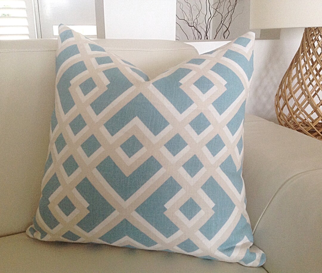 Baby Blue Pillows Powder Blue Linen Pillows Cover Only Etsy