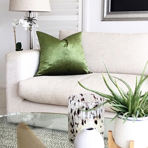 Green Velvet Pillows, Green Velvet Cushions, Velvet Pillows, Moss Green Velvet, Fern Green Velvet Pillow Cover Only