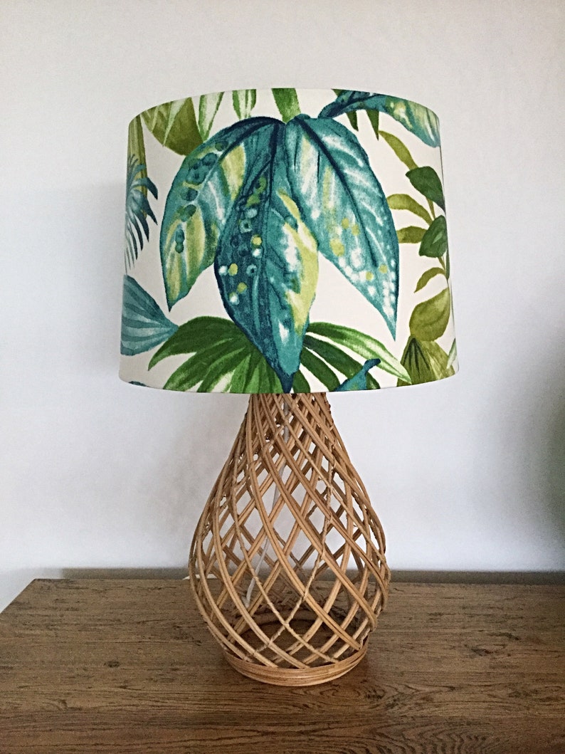 Lampshade Coastal Lamp Shade Palms Lamp Shade Beach Decor Etsy Australia