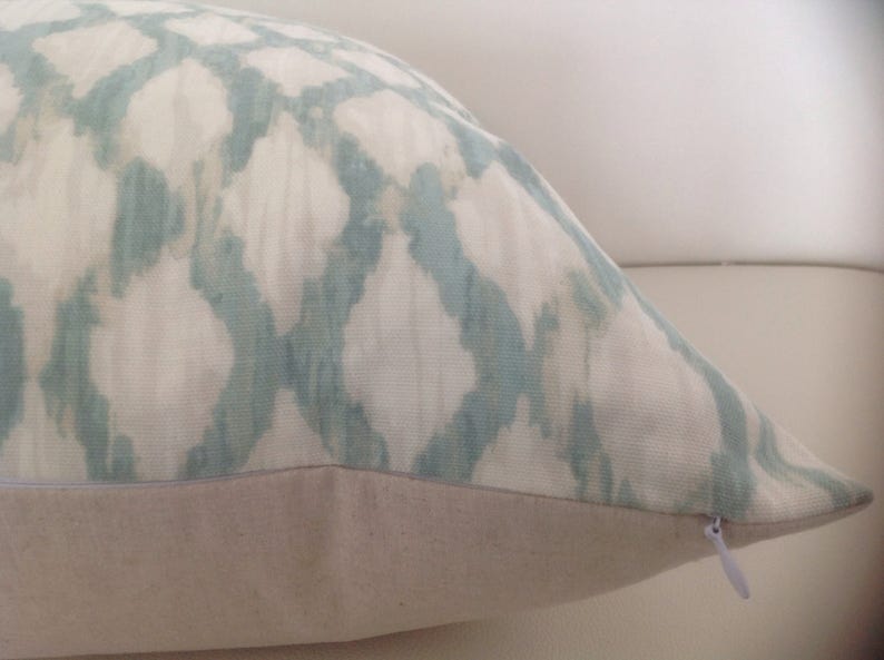 IKAT Cushion Spa Green Seafoam Cushion Covers Boho Cushion Etsy