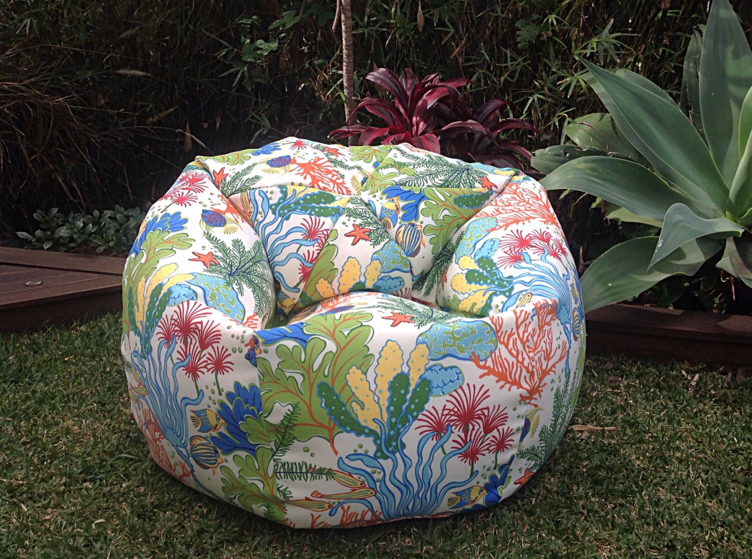 Bean Bag Outdoor Bean Bag Ocean Sealife Colourful Cool Funky Etsy