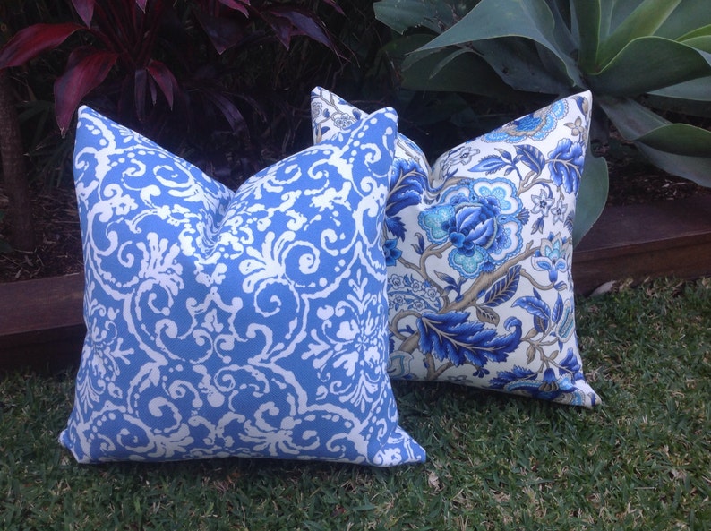 Cornflower Blue indoor/Outdoor Cushions Turquoise Pillows Etsy