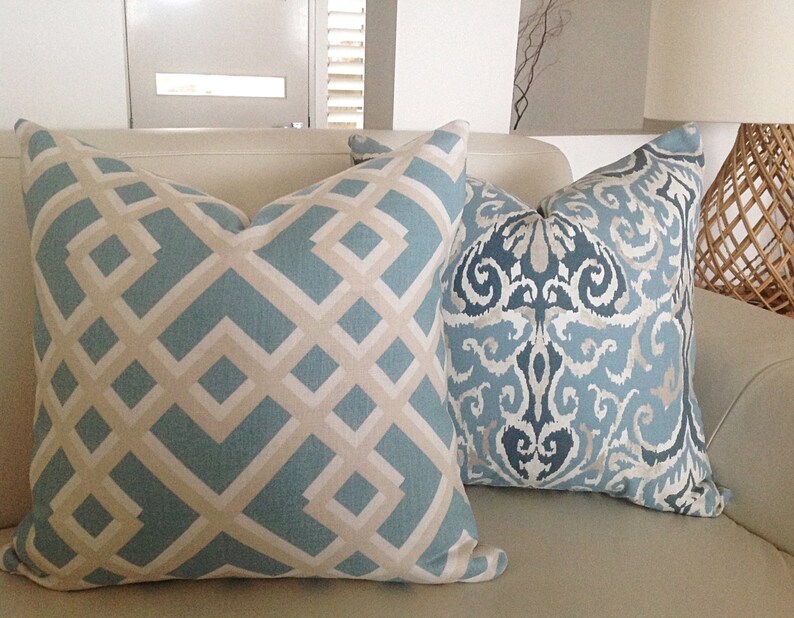 Baby Blue Pillows Powder Blue Linen Pillows Cover Only Etsy Australia