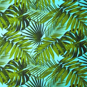 Palm Leaves Tropical Table Runner Coastal Classic. Vintage Hawaiian Style. Botanicals Beach House Decor. Retro Tropical image 3