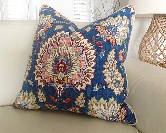 Linen Pillows Linen Cushions Cover Only Blue Boho Pillows Ikat Pillow Linen Pillows Linen Cushions Scatter Cushions Toss Pillows Etsy