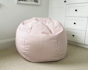 Ticking Stripe Bean Bag Cover: Hampton Style, Kids, Teens, Adults
