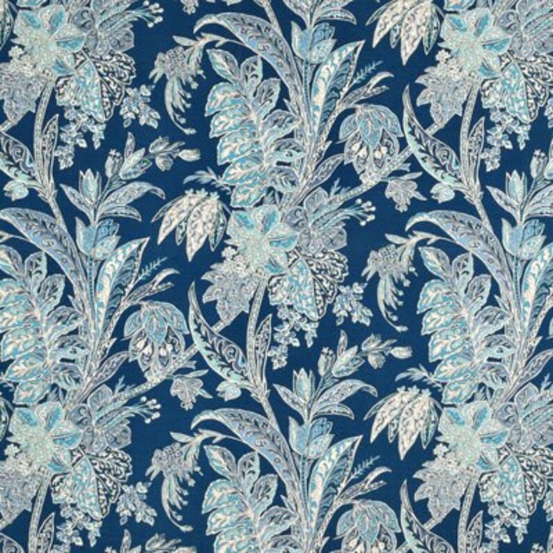 Blue Floral Outdoor Cushions Outdoor Pillows Tropical Tommy Etsy