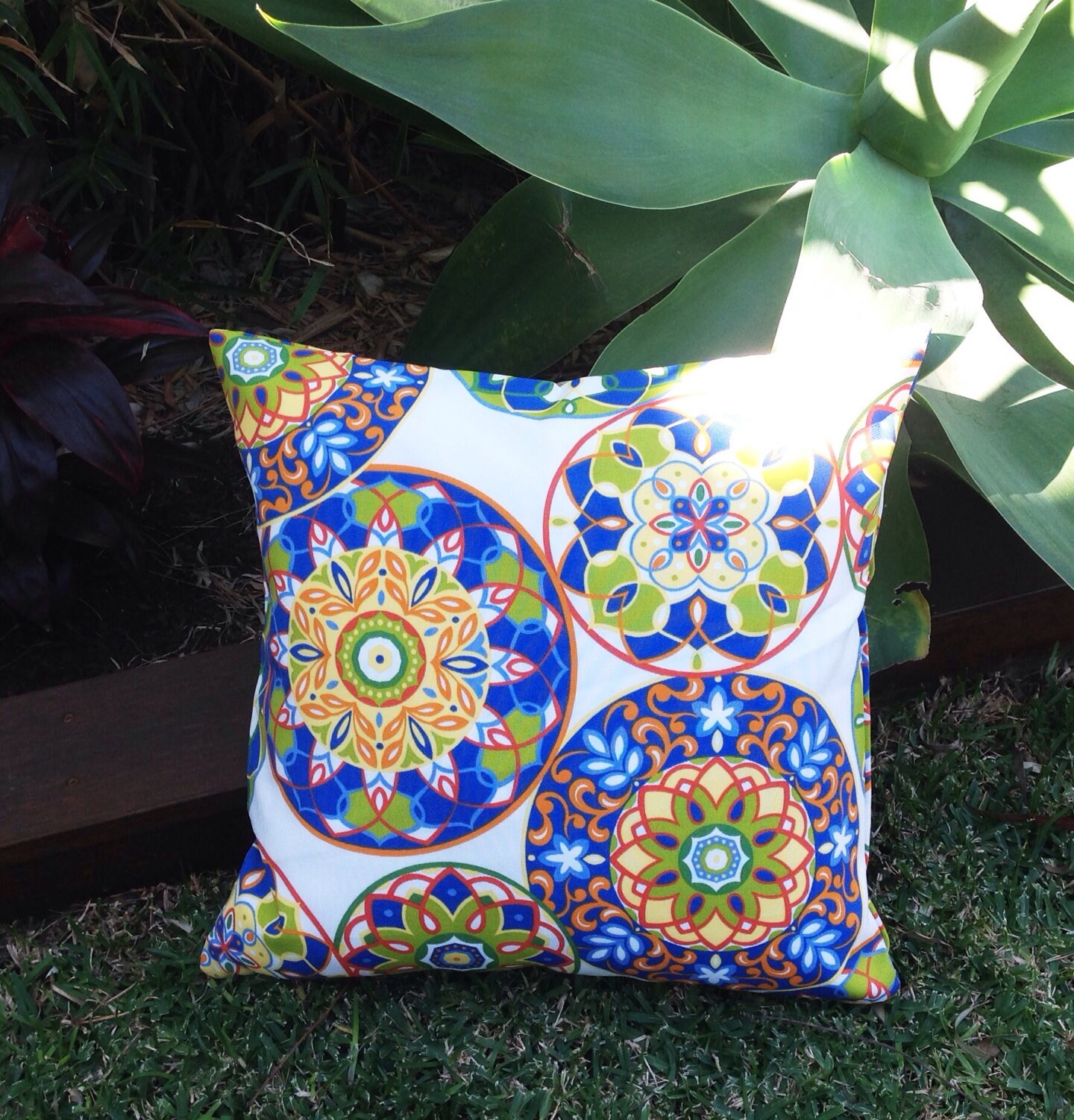 Colourful Outdoor Cushions Outdoor Pillow Cover Boho Green Etsy