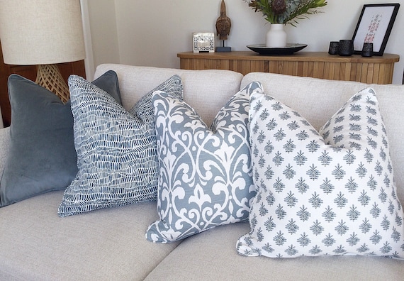 Hamptons Style Cushions Hampton s Pillows Cover Only. Steel Grey