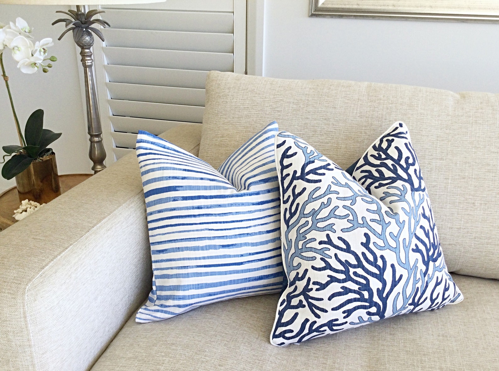 MS CHIEF DESIGNS Cushion in Coast Flannel Flowers