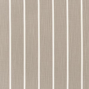 May include: A close-up of a fabric with a striped pattern. The fabric is a light brown color with white stripes.