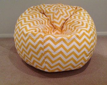 Bean Bag adults, teens, kids. Zig Zag Bean Bag Cover, Chevron Design Yellow, Black, Pink, Red, Teal, Purple, Green, Duck Egg Blue, Orange
