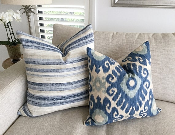Etsy indigo pillows discount