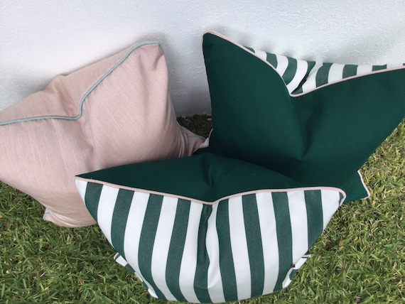 Sunbrella Stripe Outdoor Seat Cushion Red/green : Target
