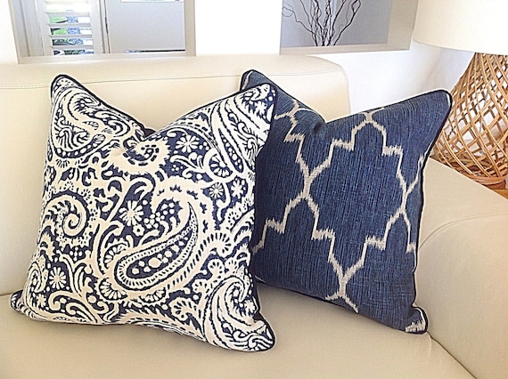 navy cushions