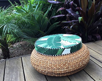 Tommy Bahama Outdoor Chair Pad: Tropical Palm Leaf Cushion