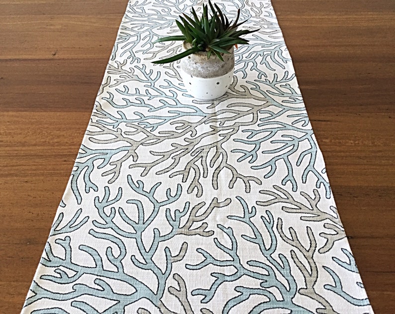 Table Runner Coastal Decor Coral Reef Table Runner. Coastal Etsy