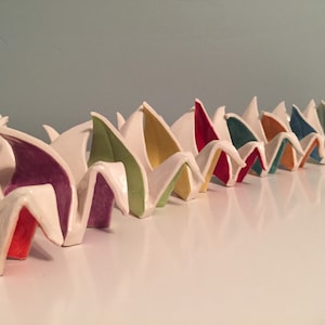 Uplifting Porcelain Origami Crane