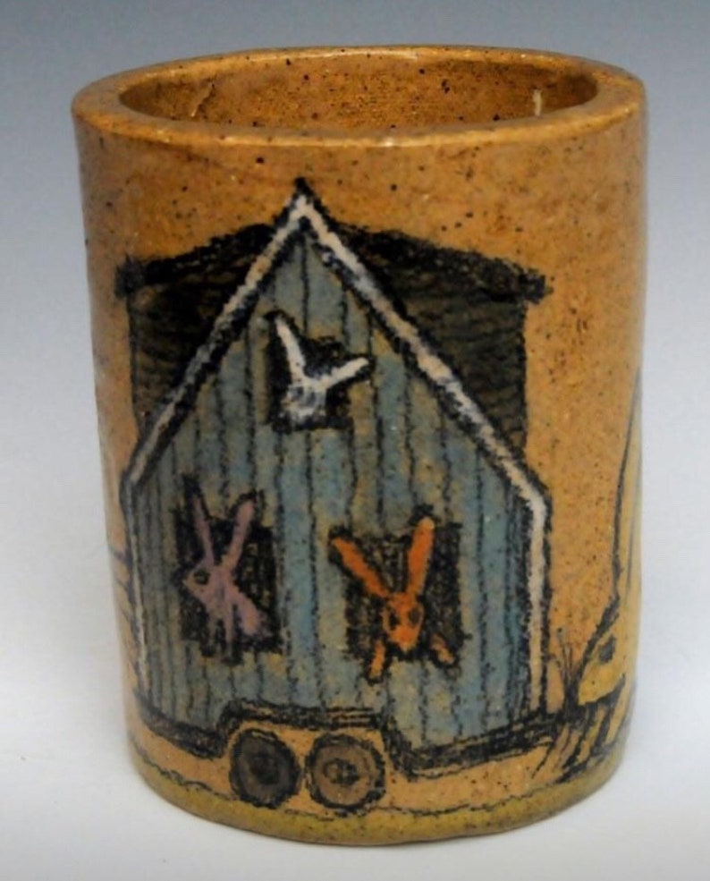 Ceramic Tiny Home Tumbler or Utensil Cup Etsy