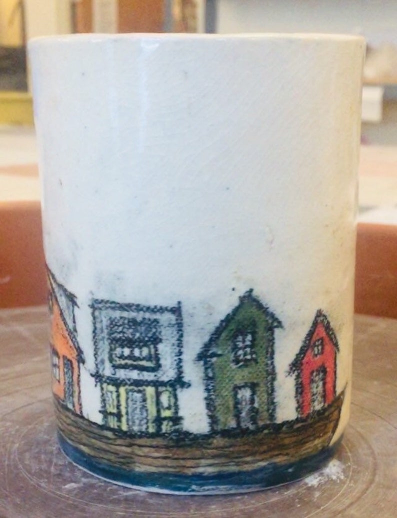 Ceramic Tiny Home Tumbler or Utensil Cup Etsy
