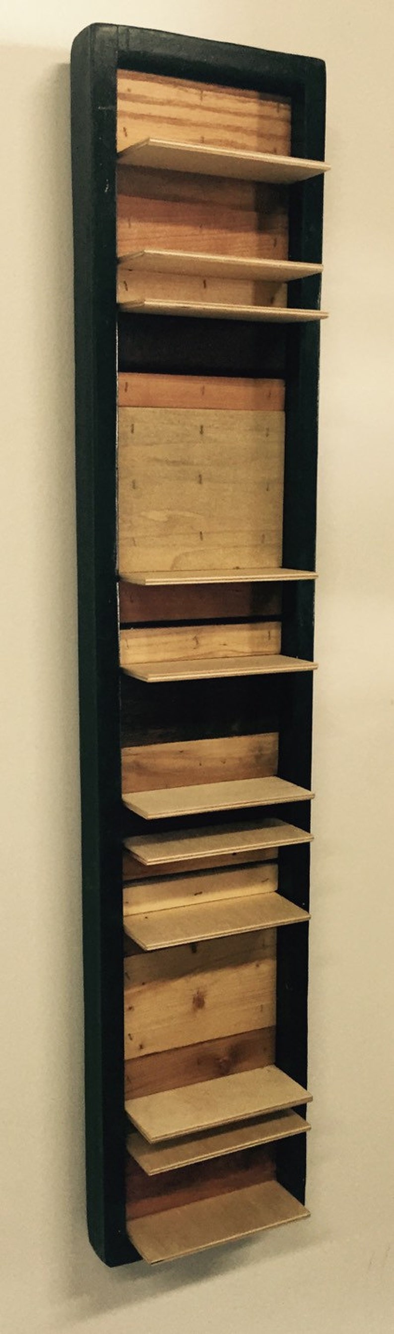 Reclaimed Wood Shelf Box with Repositionable Shelves Etsy