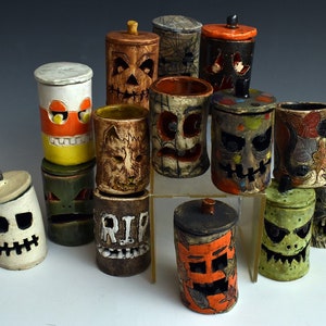 Ceramic Handmade Halloween Legend Lantern LED flicker night light