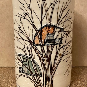 Ceramic Treehouse Tumbler or Utensil Cup