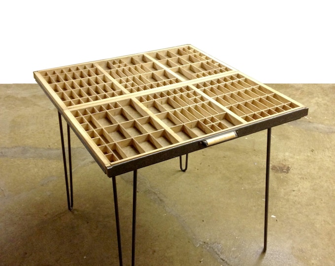 Upcycled Vintage Typesetter Tray Trinket Table glass Not - Etsy