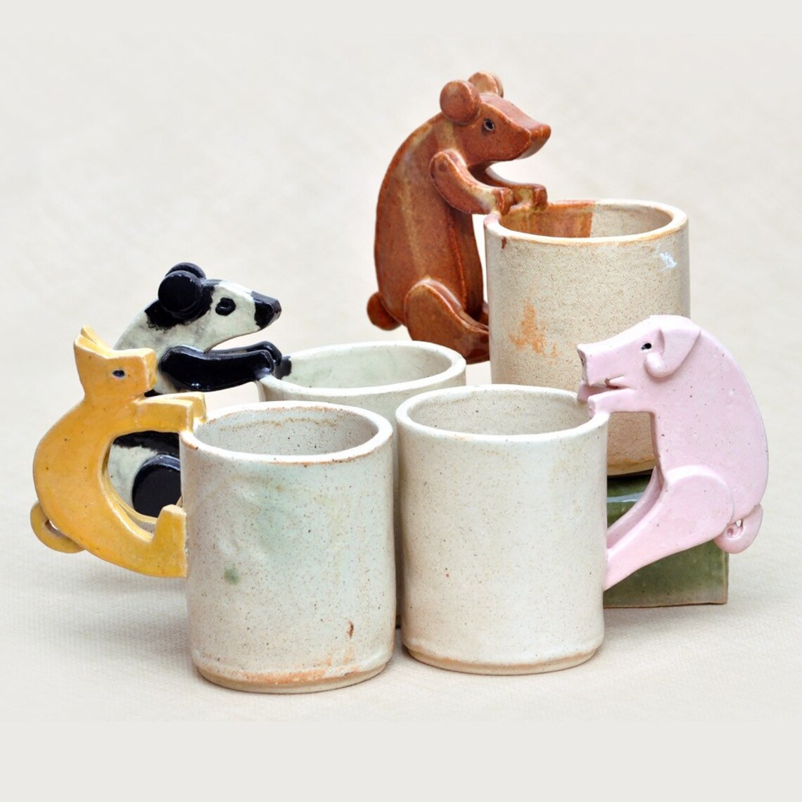 Handmade Animal Mugs Etsy