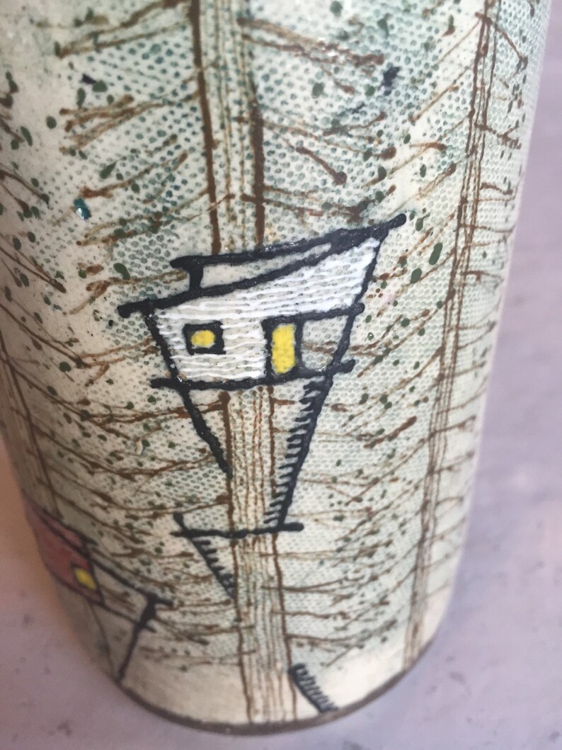 Ceramic Treehouse Tumbler or Utensil Cup Etsy