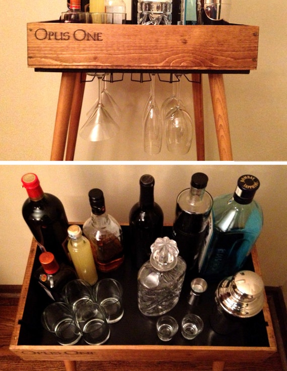 Wine Box Bar Table and Wine Bottle Storage Etsy