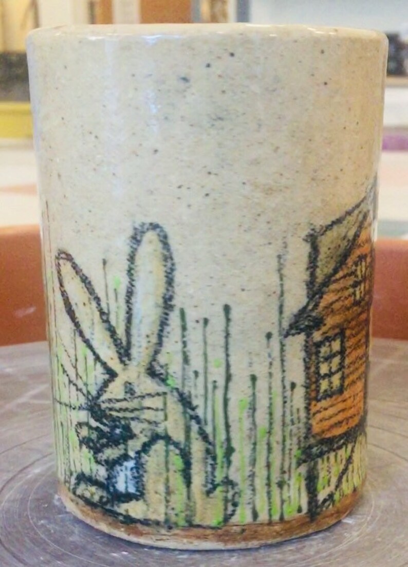 Ceramic Tiny Home Tumbler or Utensil Cup Etsy