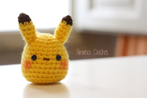 Tiny PIKACHU. Kawaii Crochet Amigurumi 