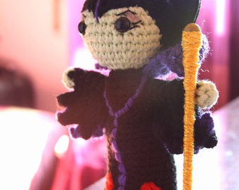 Maleficent Kawaii crochet amigurumi doll · Handmade Crochet toy plush