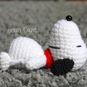 Snoopy. Kawaii Amigurumi doll. Handmade crochet toy plush