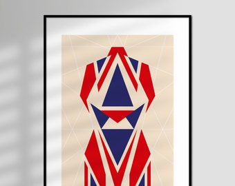 Earthling - David Bowie, Union Jack Coat, Limited Edition, Giclée Art Print