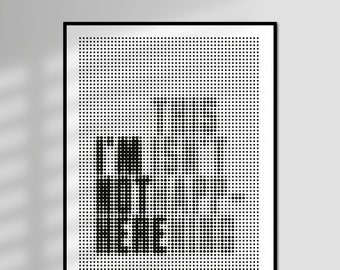 Disappear - Radiohead, How To Disappear Completely, Typographic Lyrics, Optical Illusion, Limited edition, Giclée Art Print