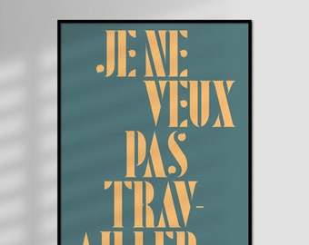 Work - Sympatique, Pink Martini, Typographiy Lyrics, Limited Edition, Giclée Art Print