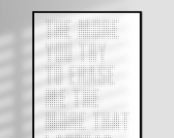 Eraser - Thom Yorke, Radiohead, The Eraser Lyric Typographic Giclée Art Print