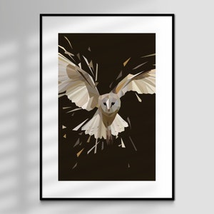 Ghost Barn Owl, Limited Edition, Giclée Art Print image 1