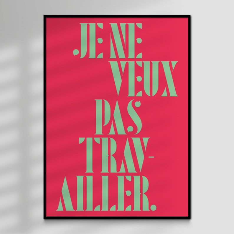 Work Sympatique, Pink Martini, Typographiy Lyrics, Limited Edition, Giclée Art Print image 3