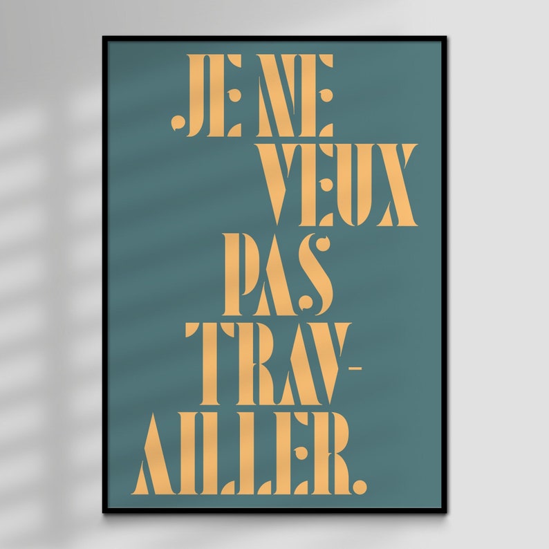 Work Sympatique, Pink Martini, Typographiy Lyrics, Limited Edition, Giclée Art Print image 1