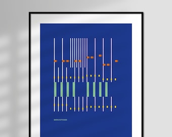 Monday - Blue Monday, New Order, Limited Edition, Indie Music Giclée Art Print
