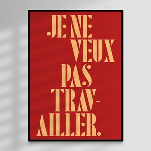 Work Sympatique, Pink Martini, Typographiy Lyrics, Limited Edition, Giclée Art Print Red / Custard