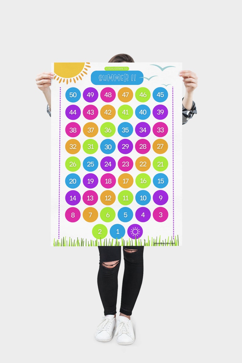 50 Day Summer Countdown - Etsy