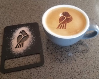 Plantilla de café con forma de paloma torcaz (Kererū)