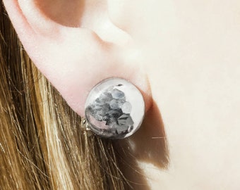 Strukturierte Ohrclips für Frauen Sterling Silber Runde Gehämmerte Ohrclips Strukturierte Ohrringe Runde Ohrringe Ohrringe jeden Tag