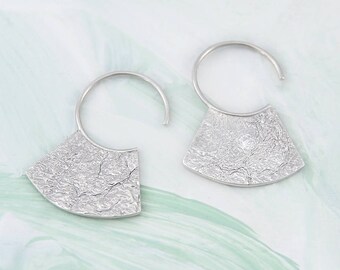Silver Hoop Earrings, Textured Hoops, Aztec Earrings, Sterling Silver, Tribal Earrings, Small Hoops, Silver Hoops, Ethnic Jewelry, Vintage