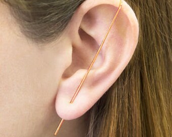 Rose Gold Hoops Vintage Earrings Otis Jackson Boho Jewelry 925 Handmade Earrings Simple Earrings Rose Gold Jewelry Birthday Gifts